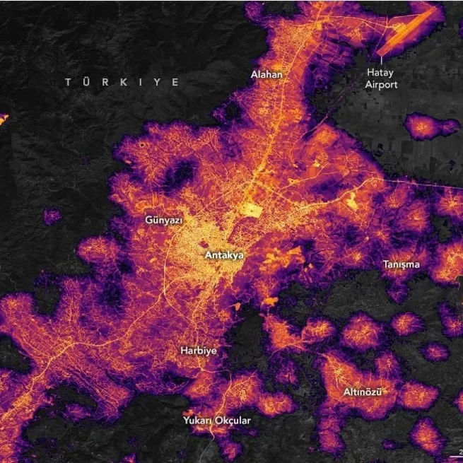 NASA görüntüleri yayınladı: Yıkımın boyutu uzaydan görüntülendi