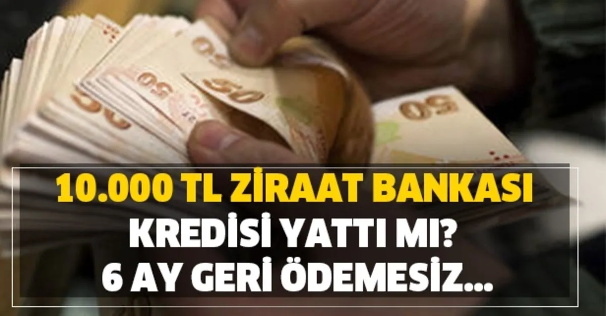 ziraat bankasi 10 000 tl kredi vermeye