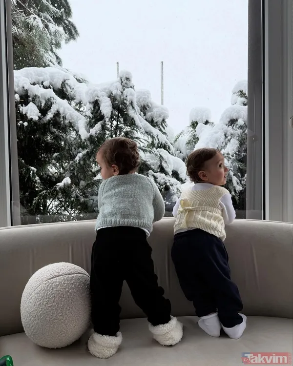 Yasemin Şefkatli ve İdo Tatlıses’in ikizlerinin kar keyfi! İlgi odağı oldular! - 9