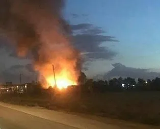 Hatay’da korkutan yangın! Akaryakıt istasyonuna...