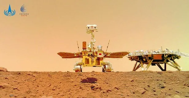 Çin tarafından Mars’a indirilen Curong, Kızıl Gezegen’den 4 fotoğraf gönderdi