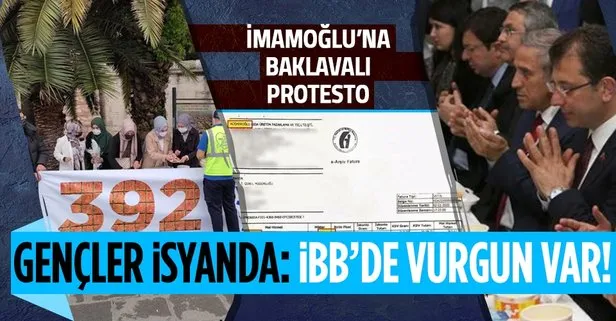 1 kilo tatlıya 392 lira veren İBB yönetimi gençler tarafından protesto edildi