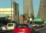 Ataşehir'de tehlikeli yolculuk