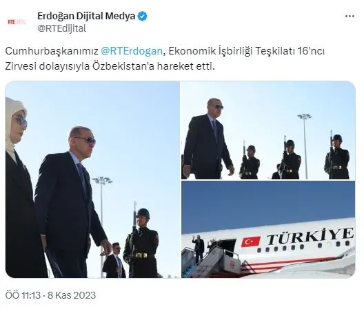 Başkan Erdoğan Özbekistan'da! Diplomasi temasları başladı... İlk görüşme Mirziyoyev ile-4