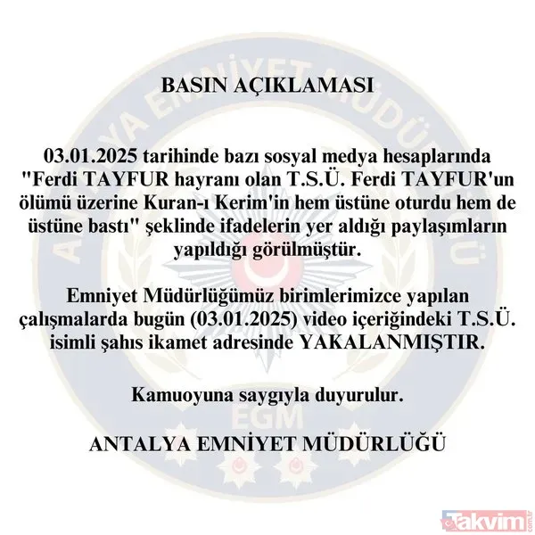 EKİPLER HAREKETE GEÇTİ Konuyla ilgili Antalya Emniyet Müdürlüğü ekipleri harekete geçti.