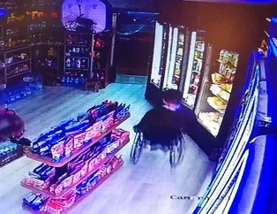 Tekerlekli sandalyeyle hırsız kovaladı