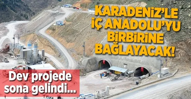 Karadeniz ile İç Anadolu’yu birbirine bağlayan tünelde sona gelindi!