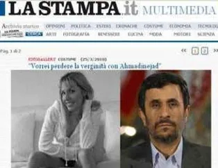 İtalyan Sarışının Ahmedinecad Aşkı