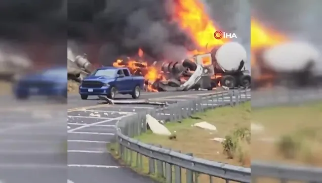 Meksika’da mazot yüklü tanker patladı: 4 yaralı