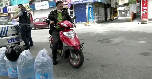 Sokağa çıkma yasağında motosiklet ile tur atarken yakalandı!