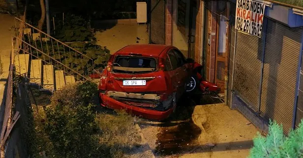 Ankara’da akılalmaz kaza! Apartman bahçesine düştü