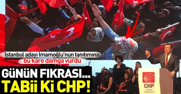 CHP, İstanbul adayı Ekrem İmamoğlu'nu Başkan Erdoğan'ın miting görüntüsüyle tanıttı