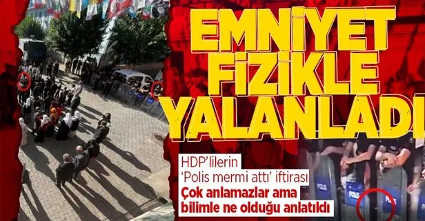 SON DAKİKA: Emniyet Genel Müdürlüğü HDP’nin ’Polis HDP’lilere mermi çekirdeği attı’ iftirasını fizik kurallarıyla yalanladı