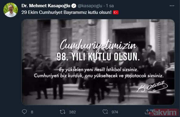 Spor camiasından 29 Ekim Cumhuriyet Bayramı mesajları! Beşiktaş, Fenerbahçe, Galatasaray, Trabzonspor... - 2