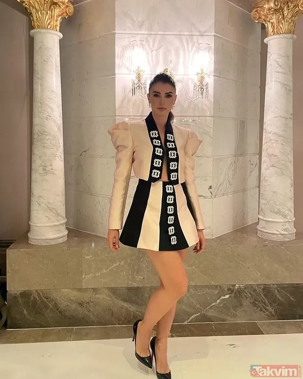 Burcu Özberk çift taraflı açtı gözler şaşı kaldı! Hem göğüs hem bacak dekoltesi sonrası İlhan Şen bakacağı yeri şaşırdı - 7