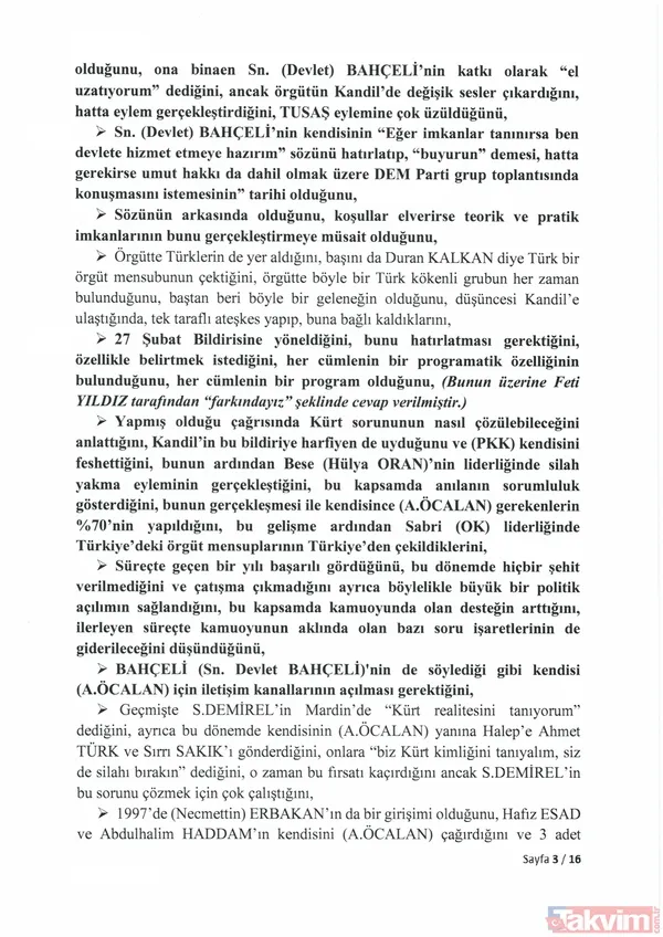İşte 16 sayfalık İmralı tutanağı... PKK elebaşı Abdullah Öcalan Suriye için ne dedi? İsrail ve MOSSAD iddiası - 8