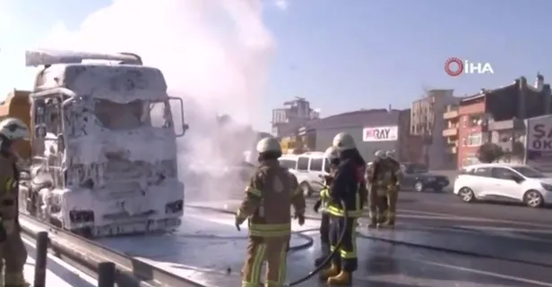 TEM Otoyolu'nda trafiği kilitleyen kaza