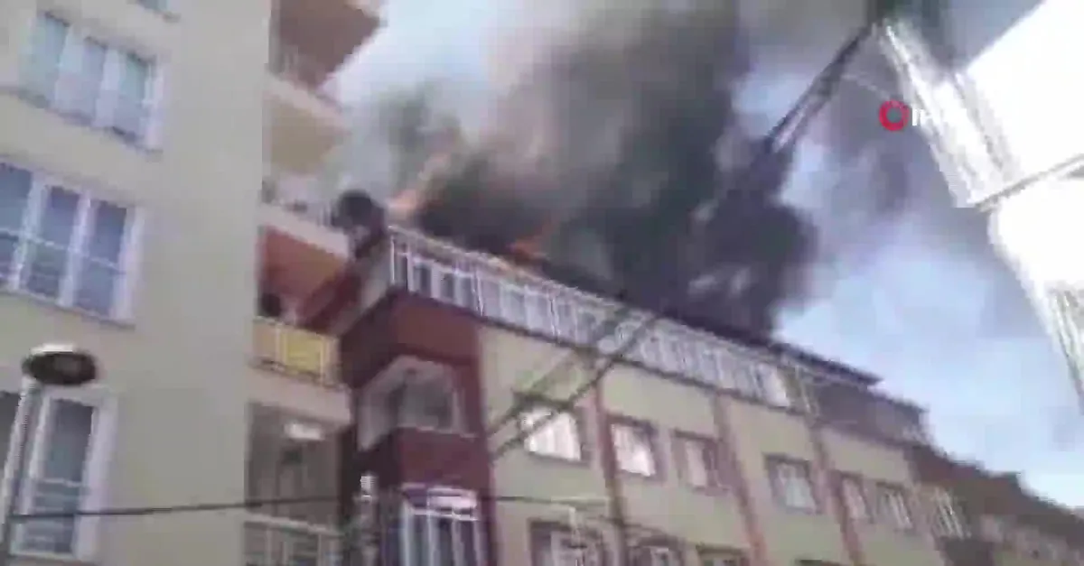Şişli'de korkutan yangın