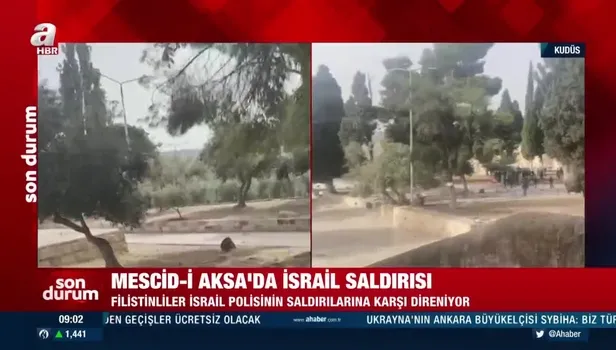 SON DAKİKA: İşgalci İsrail polisi nöbet tutan Filistinlilere saldırdı!