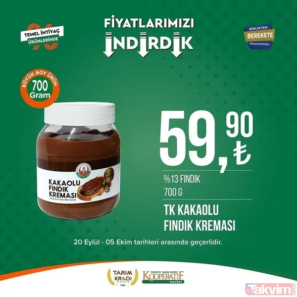 Tarım Kredi 5 Ekim FİYAT LİSTESİ 2023! Kooperatif marketlerinde indirimlerin son günü! Kırmızı mercimek 22.25, tost peyniri 59. 90... - 26