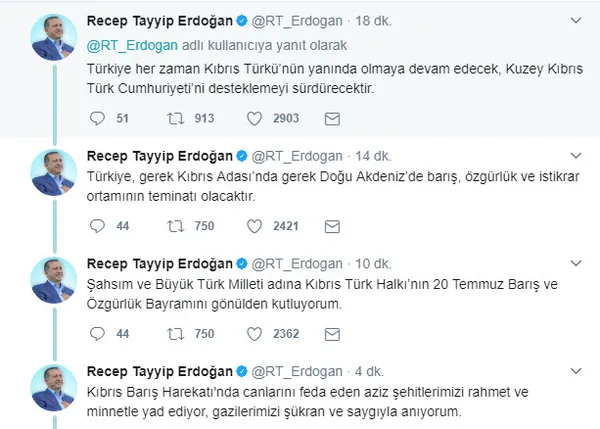 Cumhurbaşkanı Erdoğan'dan Kıbrıs mesajı-2