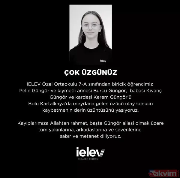 İelev Okulları Öğrencisi Pelin Doğan, Annesi Burcu Güngör, Babası Kıvanç Güngör Ve Kardeşi Kerem Güngör.