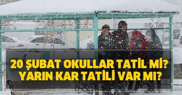 20 Şubat yarın okullar tatil mi? Yarın kar tatili var mı?