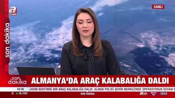 Almanya Mannheim'da araç kalabalığa daldı!