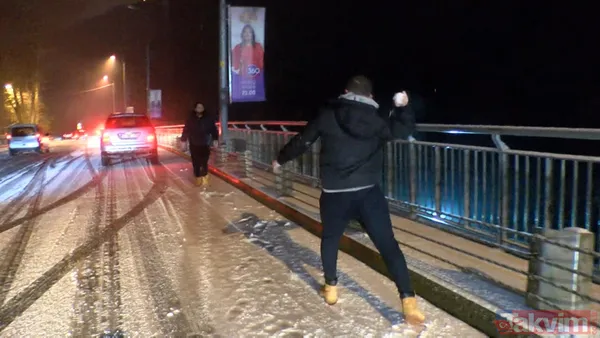 İstanbul'da kar yağışı bastırdı! Sarıyer'de vatandaş kar topu oynadı - 4