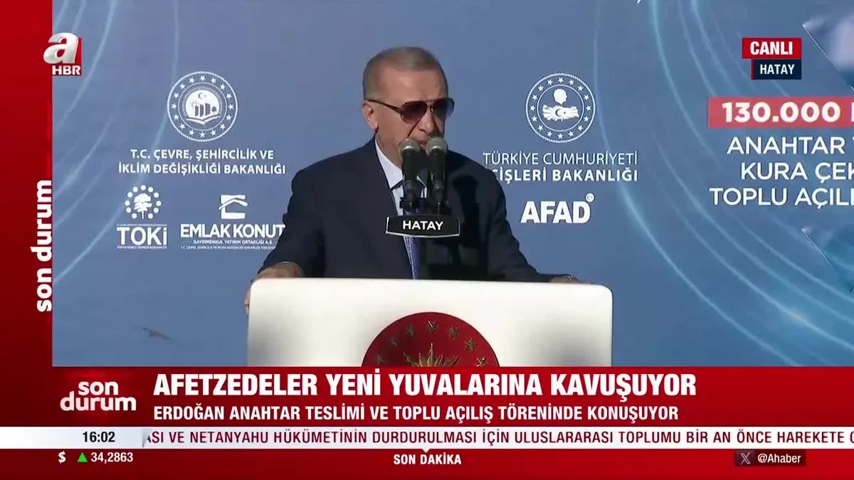 Başkan Erdoğan "Yeniden Daha Güçlü Anadolu" 130 Bin Konut Anahtar Teslim Töreni'nde konuştu