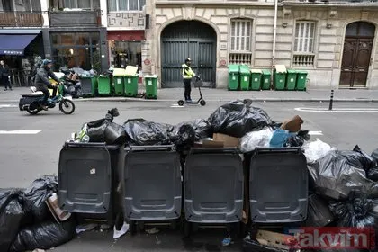 Fransa’da grev! Paris’i çöp bastı