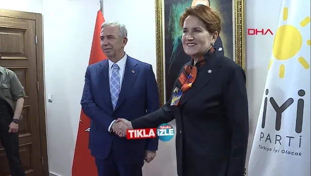 Ankara'da sürpriz görüşme! Mansur Yavaş, Meral Akşener'i ziyaret etti