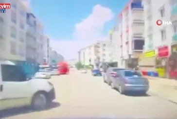 Ankara’da kafa kafaya çarpışma kamerada