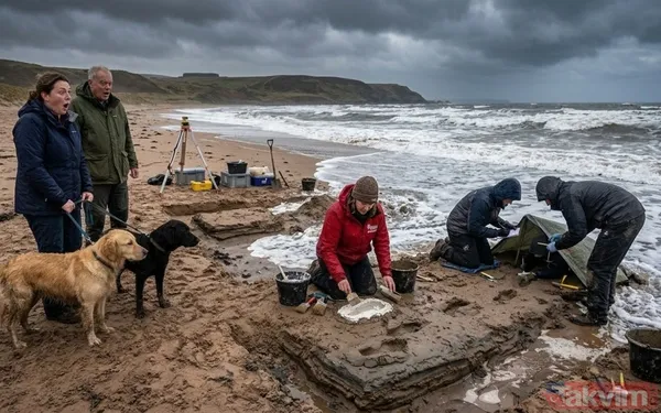 Köpek gezdirirken zaman makinesi buldular: Sahilde 2 bin yıllık keşif - 1