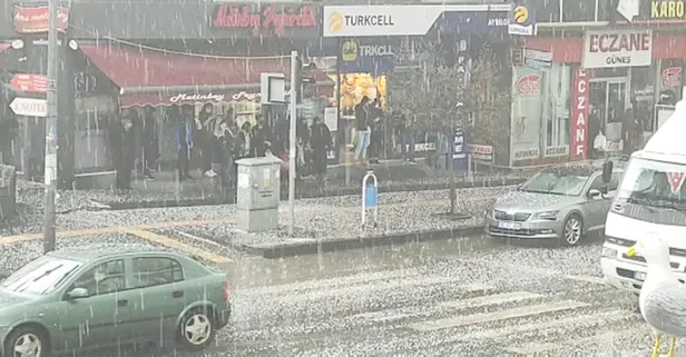 Kars'ta nisan ayının sonunda dolu yağdı