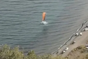Tekirdağ’da paraşütçü denize çakıldı!