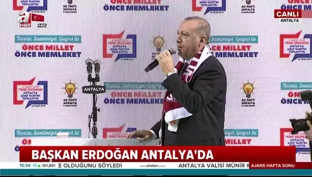 Başkan Erdoğan'dan Antalya mesajı