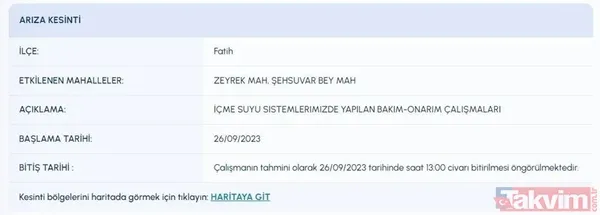 İstanbul'un 11 ilçesinde su kesintisi (Arnavutköy, Zeytinburnu, Sarıyer...) Sular ne zaman gelecek? - 4