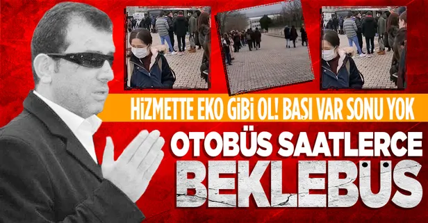 CHP'li İBB'de otobüs kuyrukları bitmek bilmiyor! Öğrenciler saatlerce soğuk havada bekledi