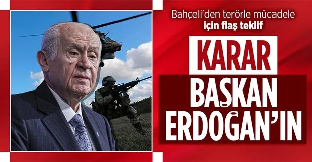 MHP lideri Bahçeli’den terörle mücadelede ’Devlet Şeref Madalyası’ teklifi