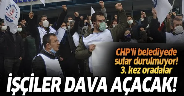 CHP’li Avcılar Belediyesi’nde memurlar üçüncü kez eylemde! Sendikadan belediyeye dava hazırlığı