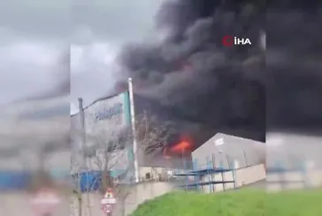 Tekirdağ Ergene'de fabrika yangını!