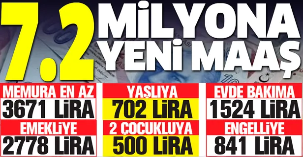7.2 milyona yeni maaş | 2020 Temmuz SSK SGK ve Bağ-Kur güncel emekli maaşı ne kadar olacak?