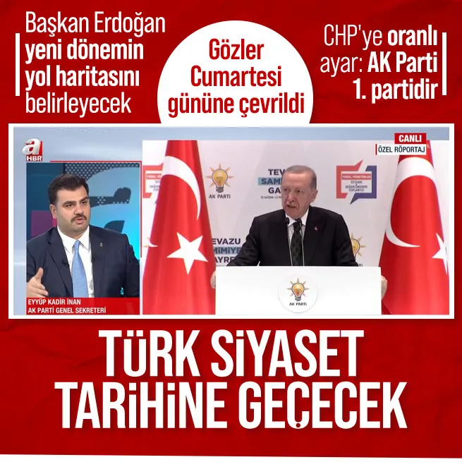 AK Parti Genel Sekreteri Eyyüp Kadir İnan açıkladı! Başkan Erdoğanın konuşması siyaset tarihine geçecek | AK Partinin oy oranını açıkladı