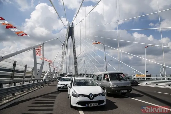 Yavuz Sultan Selim Köprüsü'nde ilk gün trafiği - 14