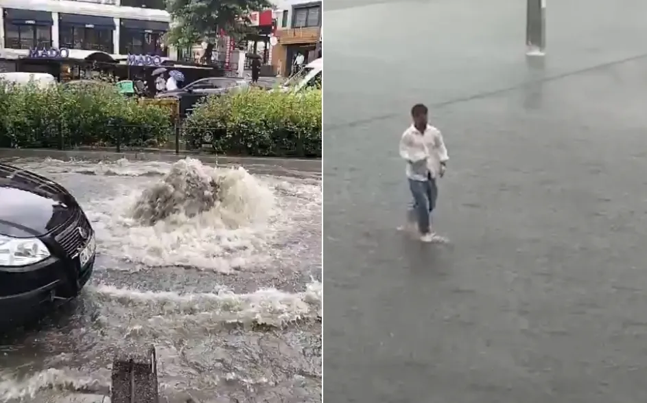Uyarılara rağmen İstanbul yağmura yine hazırlıksız yakalandı: Yollar nehir hayat felç-10