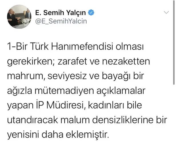 MHP Genel Başkan Yardımcısı Semih Yalçın: Meral Akşener karantina altına alınmalı-1