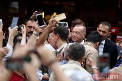 Başkan Erdoğan’a Çengelköy’de vatandaşlardan yoğun ilgi
