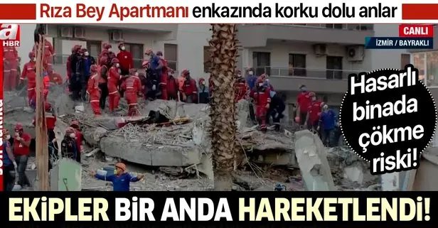 Son dakika: İzmir’de Rıza Bey Apartmanı enkazının yanındaki bina sallandı, ekipler uzaklaştırıldı