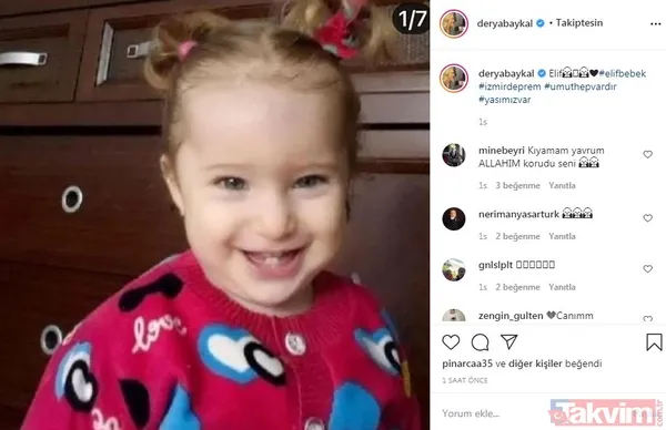 Elif bebek 65 saat sonra Türkiye'ye umut oldu! Ünlülerden Elif Perinçek paylaşımı: Bize yaşattığın mutluluk ve umut... - 10